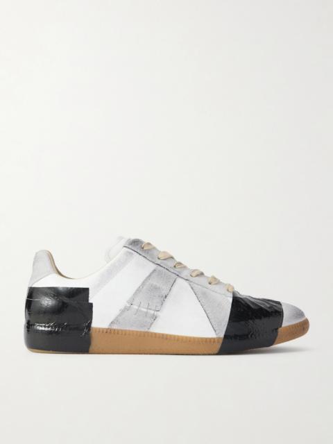 Maison Margiela Replica Leather And Suede Sneakers