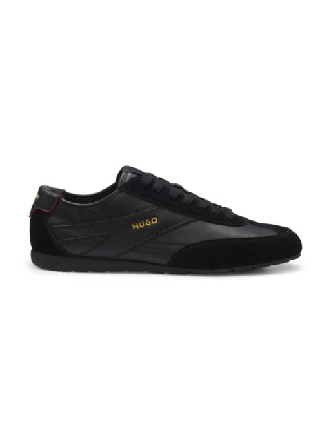 HUGO SUEDE-PANELED SNEAKERS WITH A RETRO SILHOUETTE