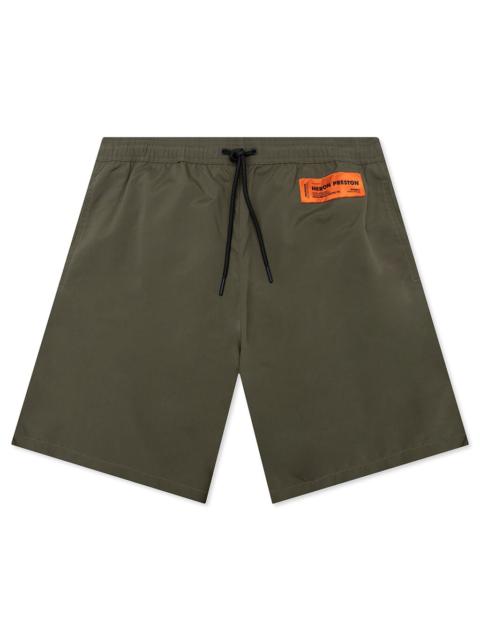 Heron Preston drawstring-waist logo-patch shorts