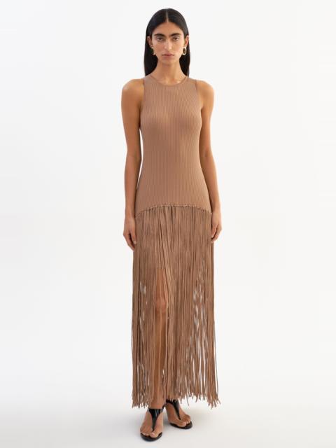 LAMARQUE ADELITA | Shimmery Rib Knit Maxi Dress