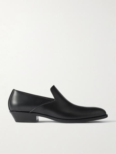 The Row Western leather loafers Black