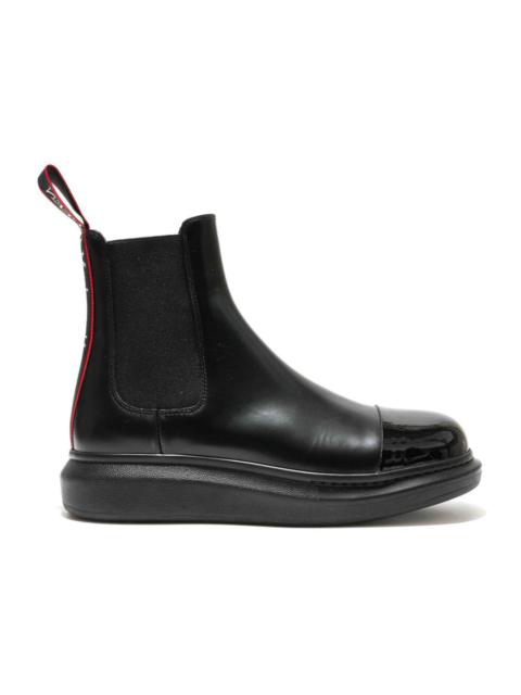 Alexander McQueen Alexander McQueen Hybrid Chelsea Boot Black Red Detail