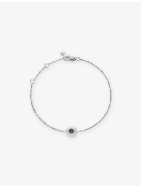 MONICA VINADER February Birthstone Sterling-Silver And Amethyst Chain Bracelet