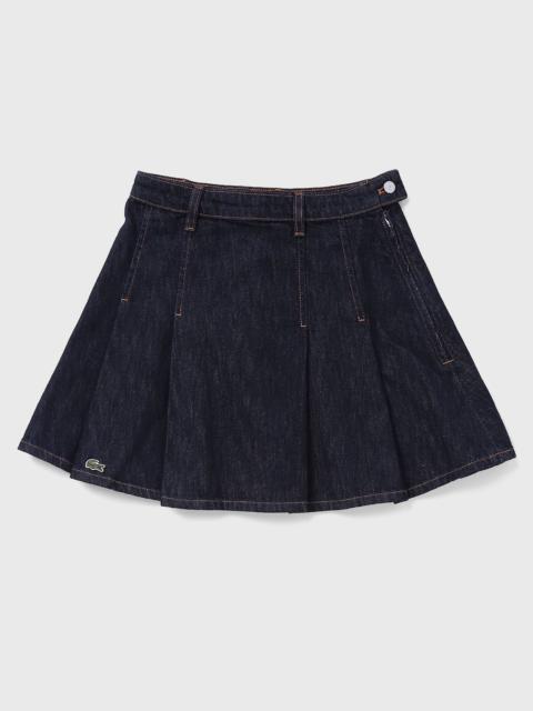 LACOSTE Short Pleated Denim Skirt