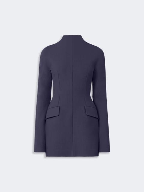 Sportmax TEFRITE Short, contoured gabardine dress - MIDNIGHTBLUE
