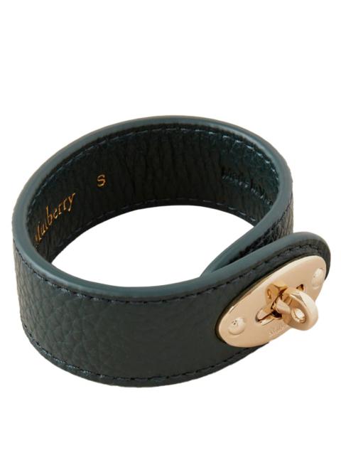 Mulberry Bayswater Leather Bracelet Mulberry Green Small Classic Grain