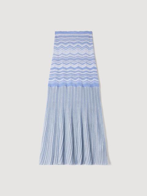 Sandro MAXI DECORATIVE KNIT SKIRT