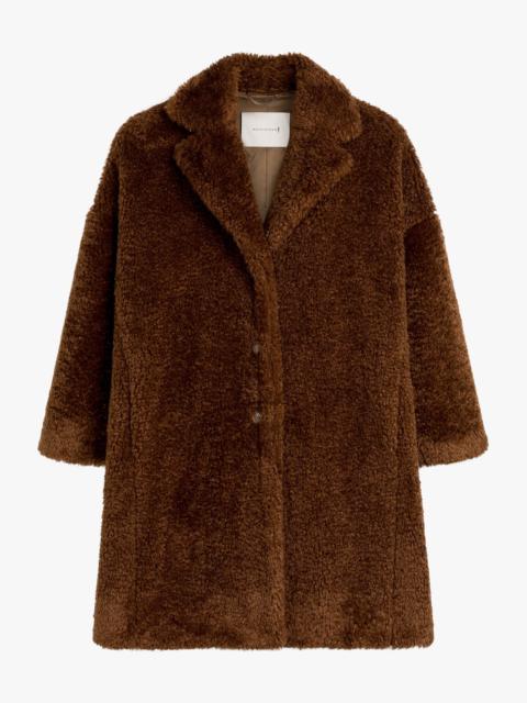 Mackintosh HUMBIE CHESTER BROWN ECO FUR COCOON COAT