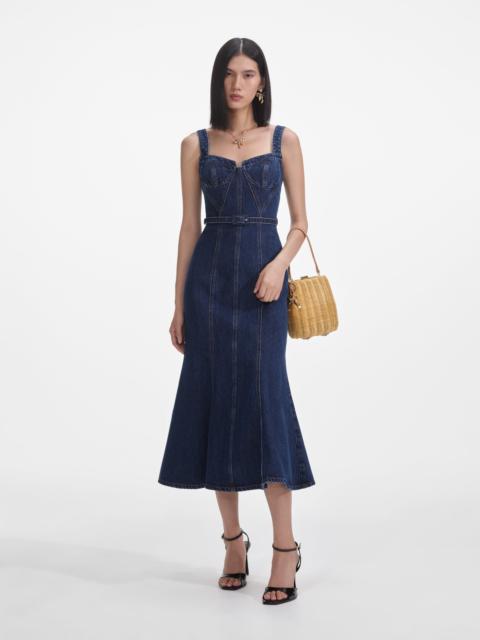 Denim Sweetheart Midi Dress