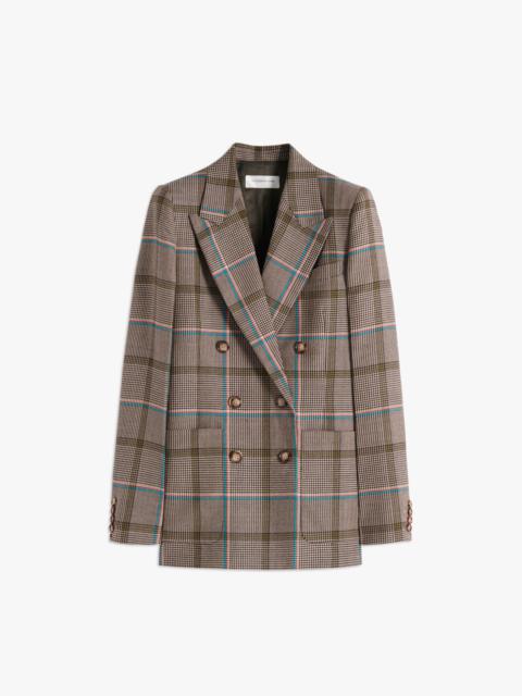 Victoria Beckham Tailored Double Breasted Jacket in Turquoise-Olive