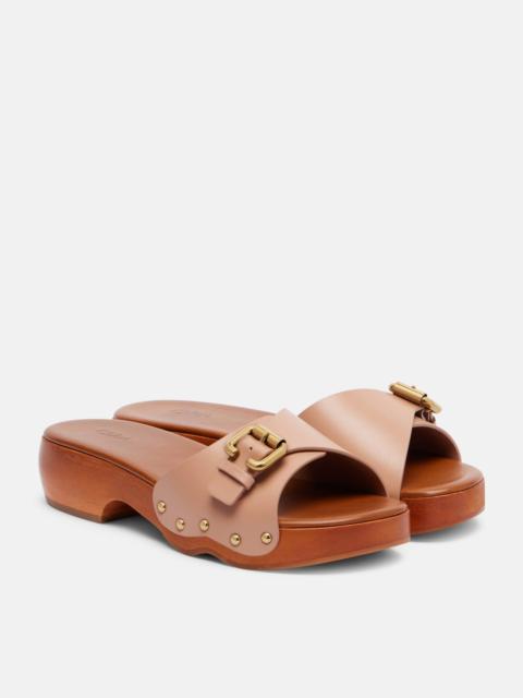 Chloé Jeannette 40 embellished leather clogs