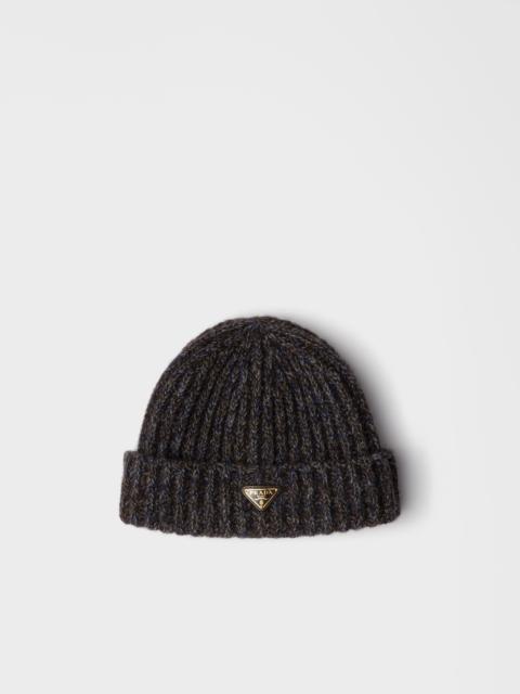 Prada Mouliné cashmere and wool beanie