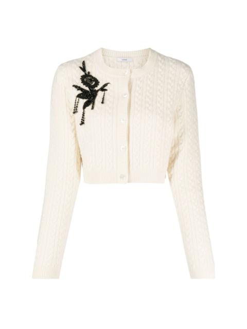 Erdem cropped cable-knit cardigan