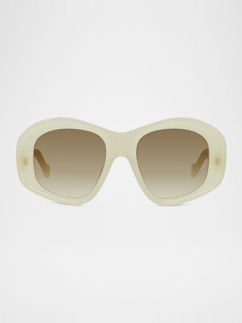 Loewe Anagram 51mm Beveled Pentagon Sunglasses
