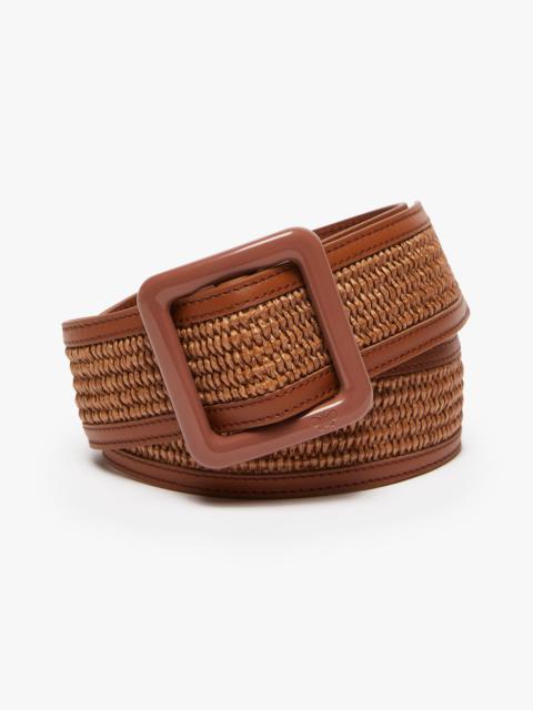 Max Mara BOCCA Nylon and cotton raffia belt