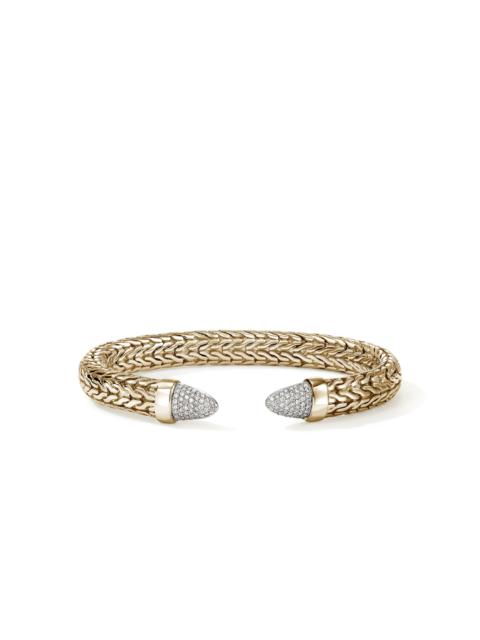 JOHN HARDY Spear 50 Flex Cuff, Gold, Diamonds