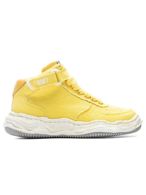 Maison MIHARAYASUHIRO WAYNE HIGH OG SOLE WASHED CANVAS SNEAKER - YELLOW