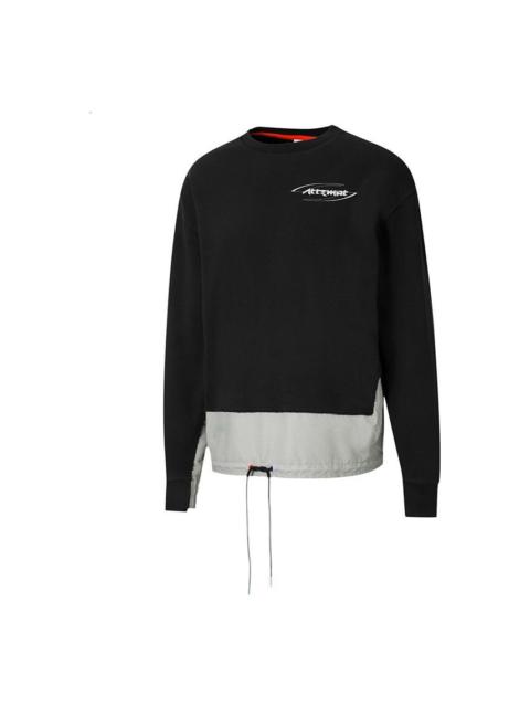 PUMA PUMA x ATTEMPT 크로스오버 인쇄 접합 캐주얼 둥근 목 검정 598273-01