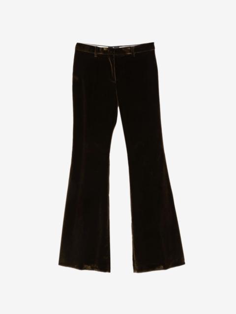 Etro velvet flared trousers