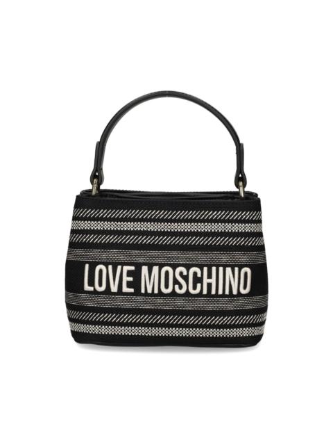 Moschino logo-embroidered tote bag