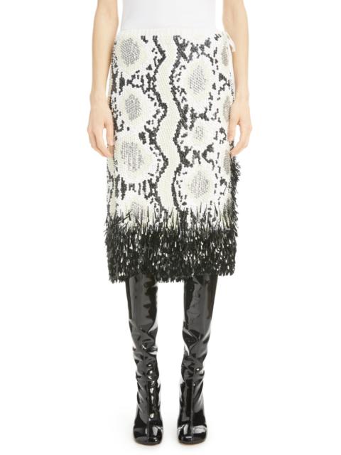 Dries Van Noten Dries Van Noten Scilla Embellished Skirt in White at Nordstrom