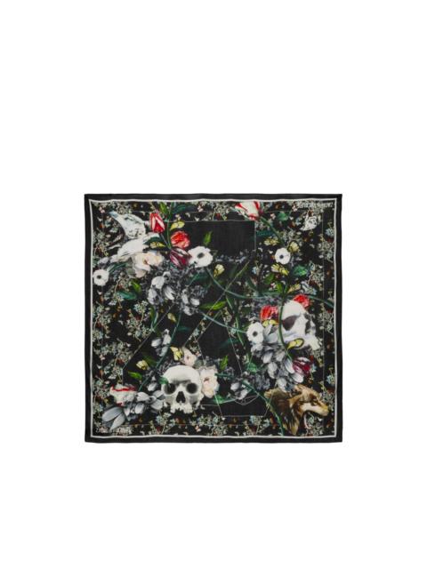 Zadig & Voltaire floral skull scarf