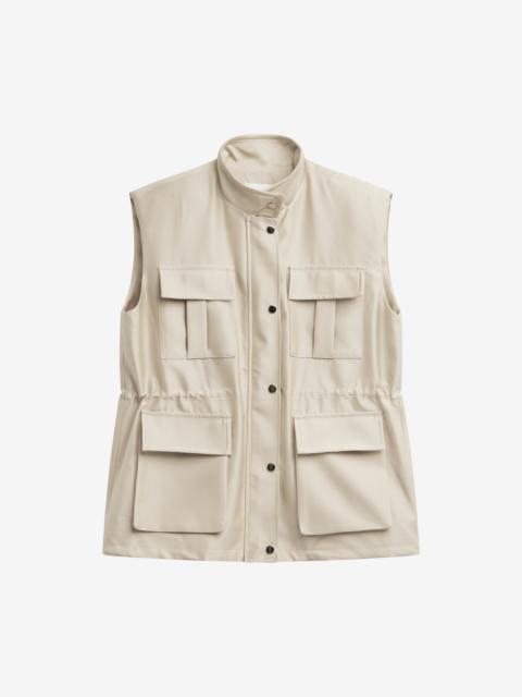 The Frankie Shop Avanca Wired Utility Vest - Beige
