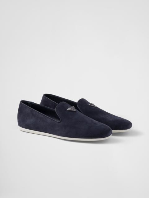 Suede slip-on shoes