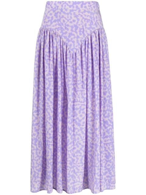 Stella McCartney pleated silk midi skirt