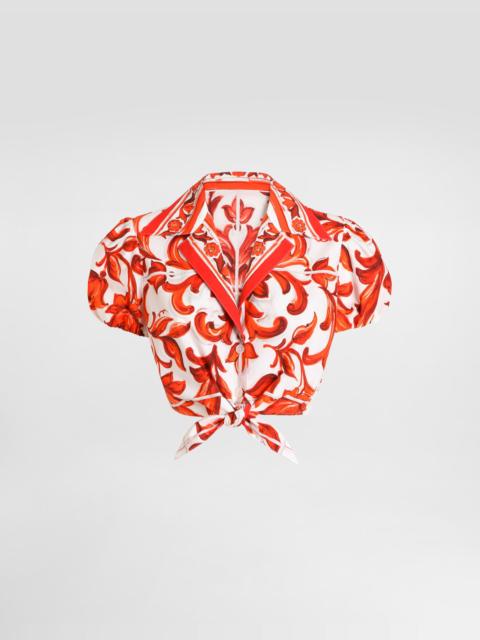 Dolce & Gabbana Majolica-print poplin shirt