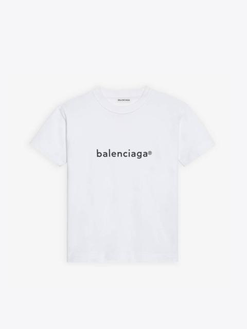 BALENCIAGA Women's New Copyright Small Fit T-shirt in White
