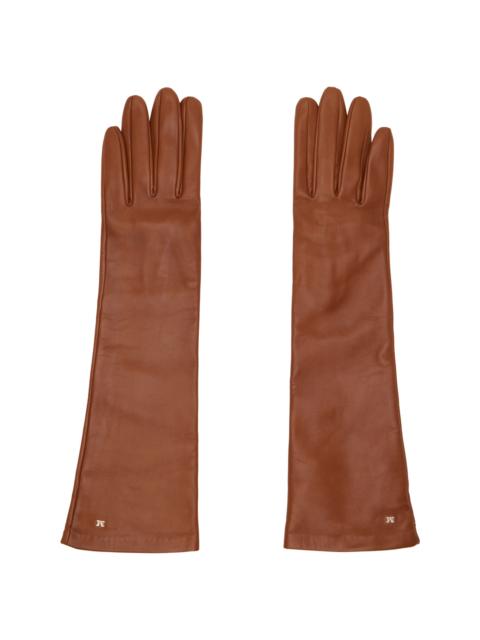 Max Mara Brown Afidee Long Gloves
