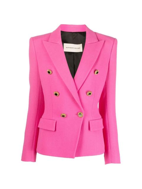 double-breasted wool blazer