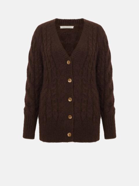 EMILIA WICKSTEAD Ross Cardigan in Chocolate Mohair