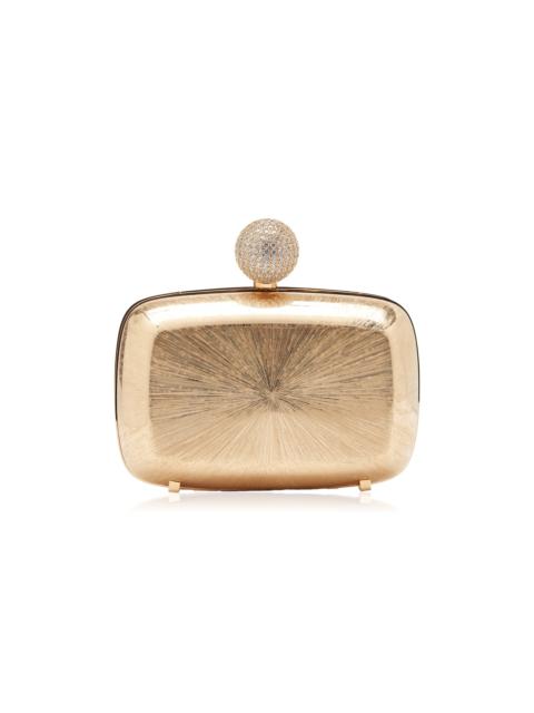 Roger Vivier Boite De Nuit Metal Strass-Embellished Clutch gold