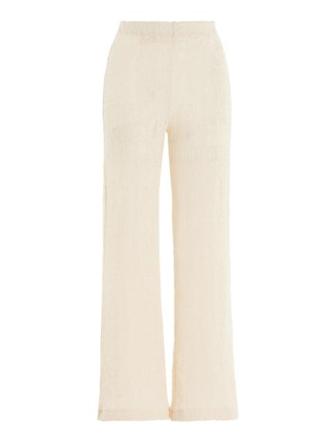 BITE Studios Whisper Organic Cotton Lace Cropped Pants ivory