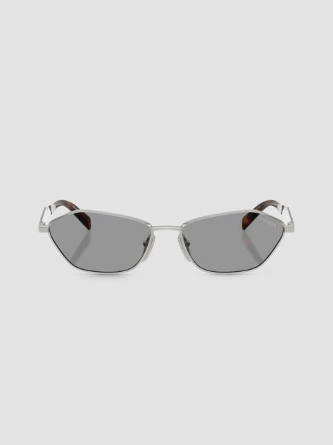 Prada Women's 57MM Geometric Sunglasses - Silver