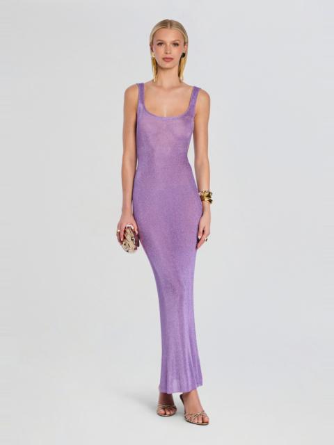 RETROFÊTE MARTINA METALLIC KNIT MAXI DRESS