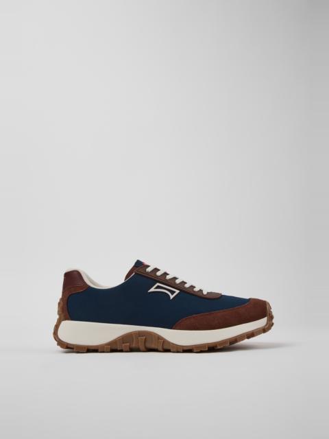 CAMPER Drift Trail Blue Textile and Nubuck Sneakers for Men.