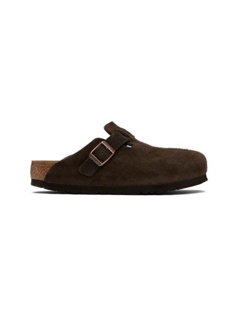 BIRKENSTOCK Brown Regular Boston Soft Footbed Slip-on Loafers