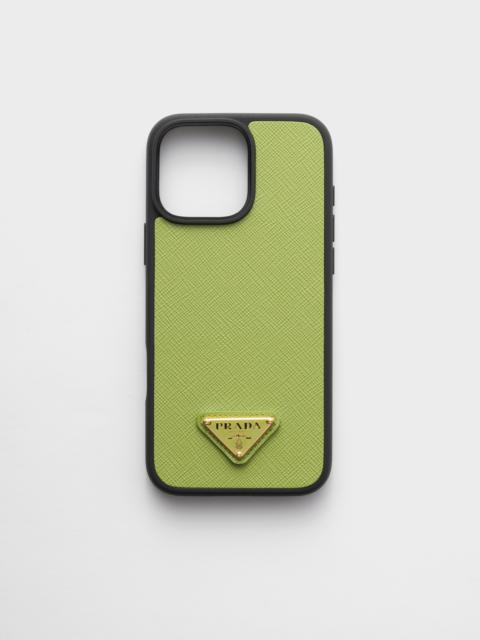 Prada Saffiano leather case for iPhone 16 Pro Max