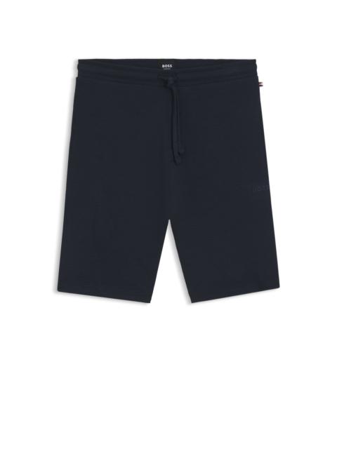 BOSS STRETCH-JERSEY PAJAMA SHORTS WITH EMBROIDERED LOGO