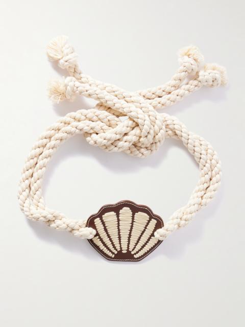 Johanna Ortiz Movimiento Marítimo Leather-trimmed Cord Waist Belt