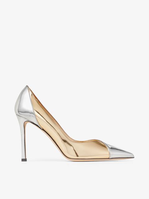 Cass 95
Silver and Gold Liquid Metal Leather Pumps