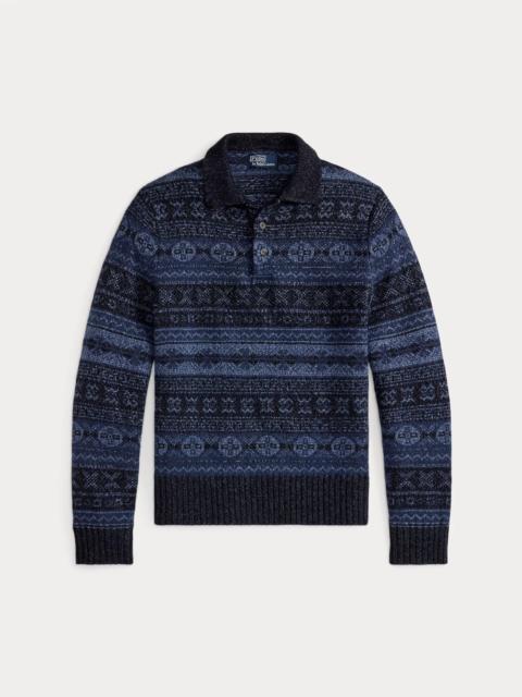 Polo Ralph Lauren Fair Isle Wool-Linen Polo Sweater