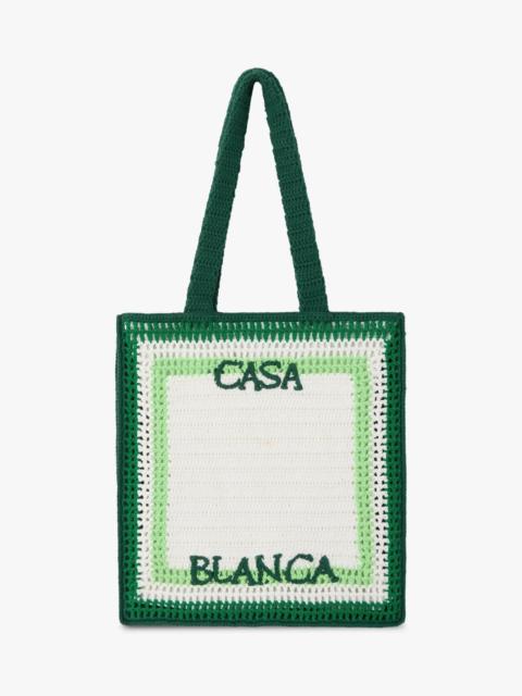 CASABLANCA White & Green Crochet Bag | Casablanca Paris