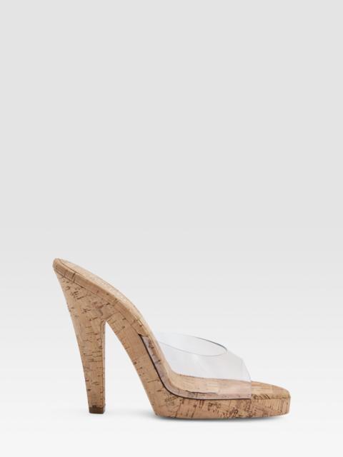 PARIS TEXAS PVC AND CORK PLATFORM MULE