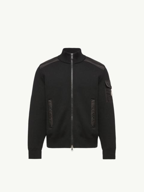 Moncler Padded Wool Zip-Up Cardigan