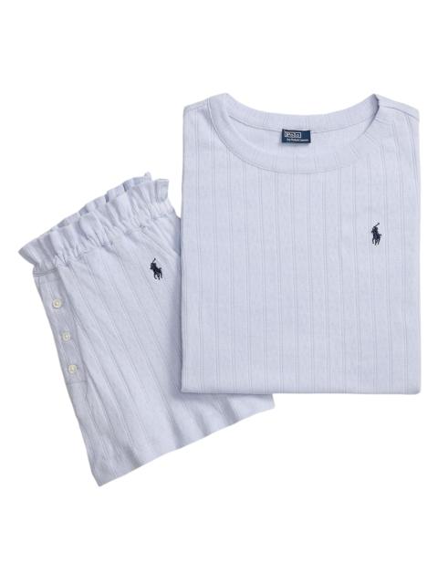 Polo Ralph Lauren Women's Polo Pointelle Cami Short Pajamas - Xenon Blue