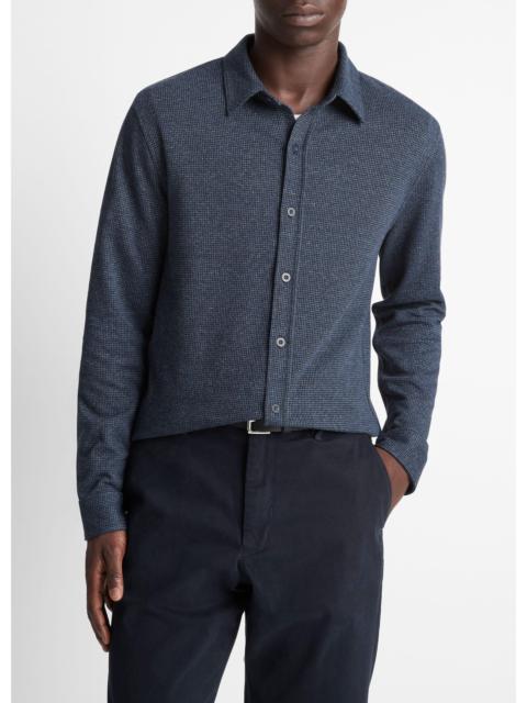 Vince Houndstooth Cotton-Blend Button-Front Shirt
